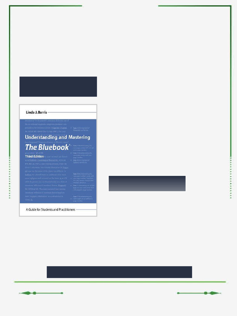 Understanding and Mastering the Bluebook Linda J. Barris ebook new ...