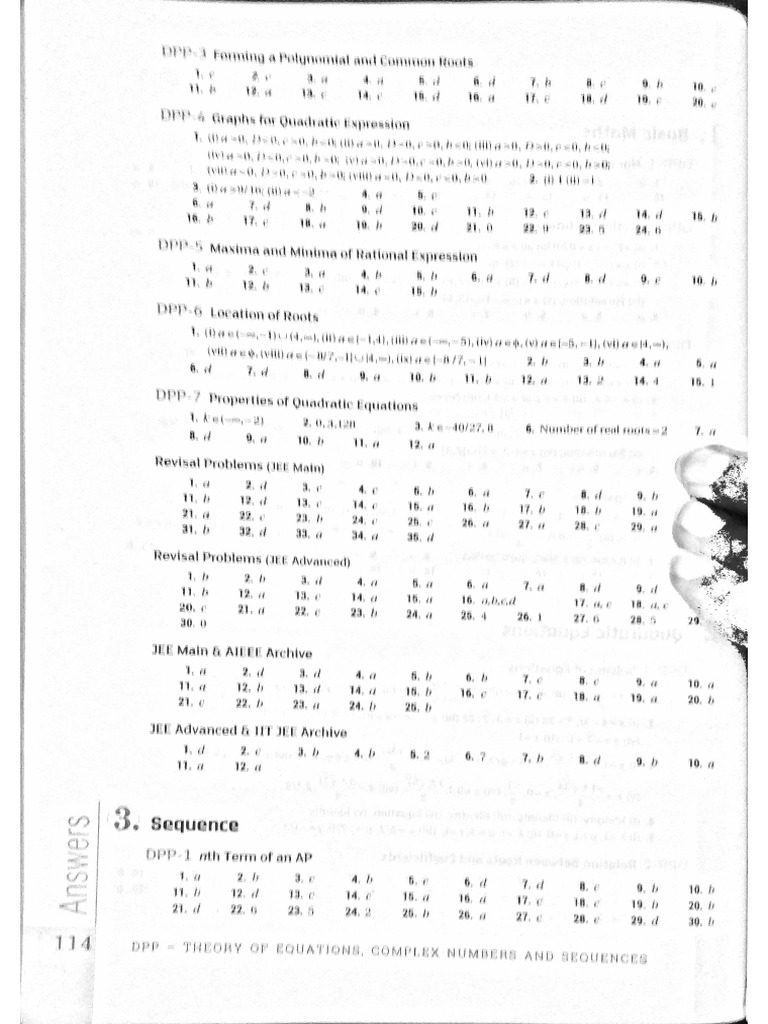 Sequence Answer and Solution | PDF