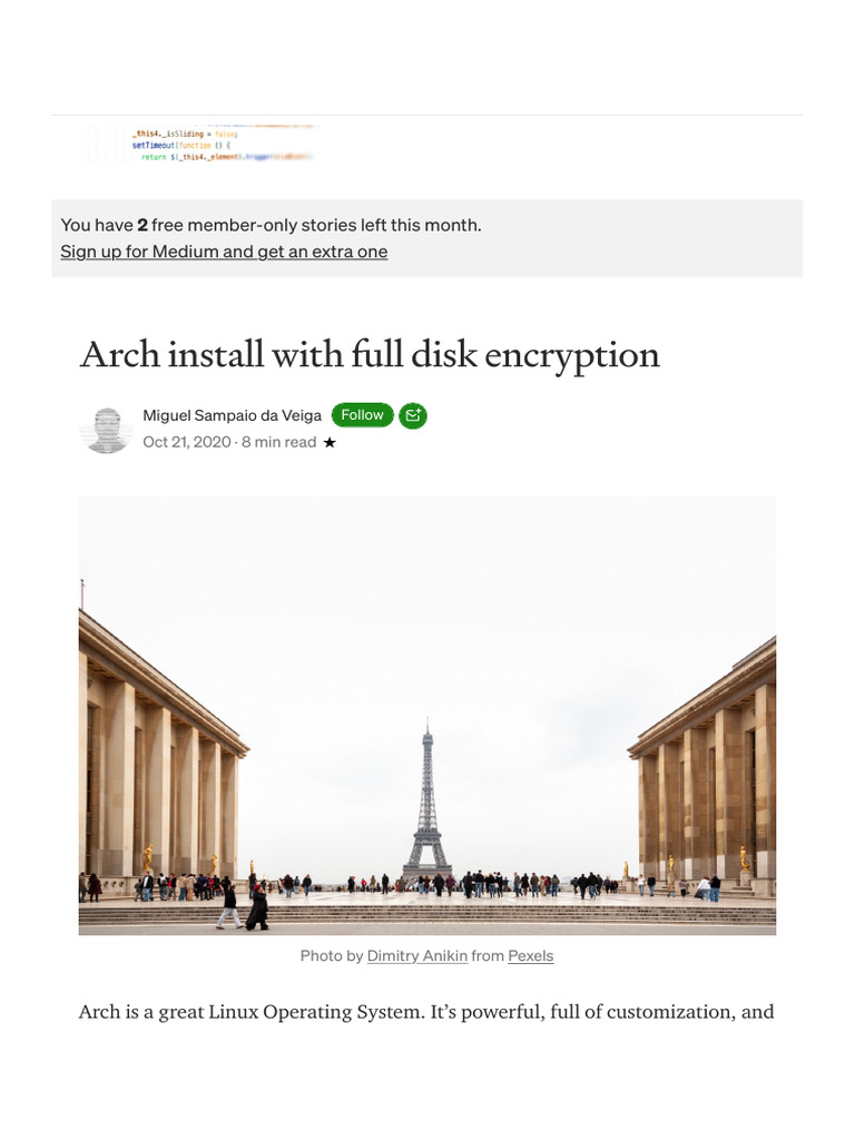 Arch Linux Installation Guide: WiFi & Partitioning | PDF | Sudo | Software