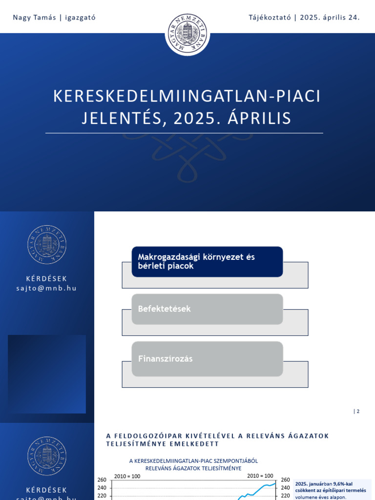 Kereskedelmiingatlan Piaci Jelentes 2025 Aprilis Prezentacio | PDF