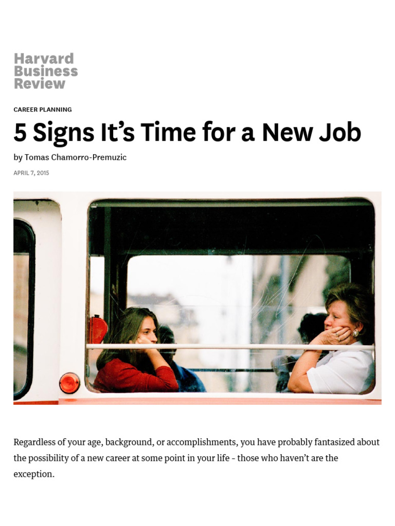 Signs You Need a New Job Now | PDF | Motivation | Motivational
