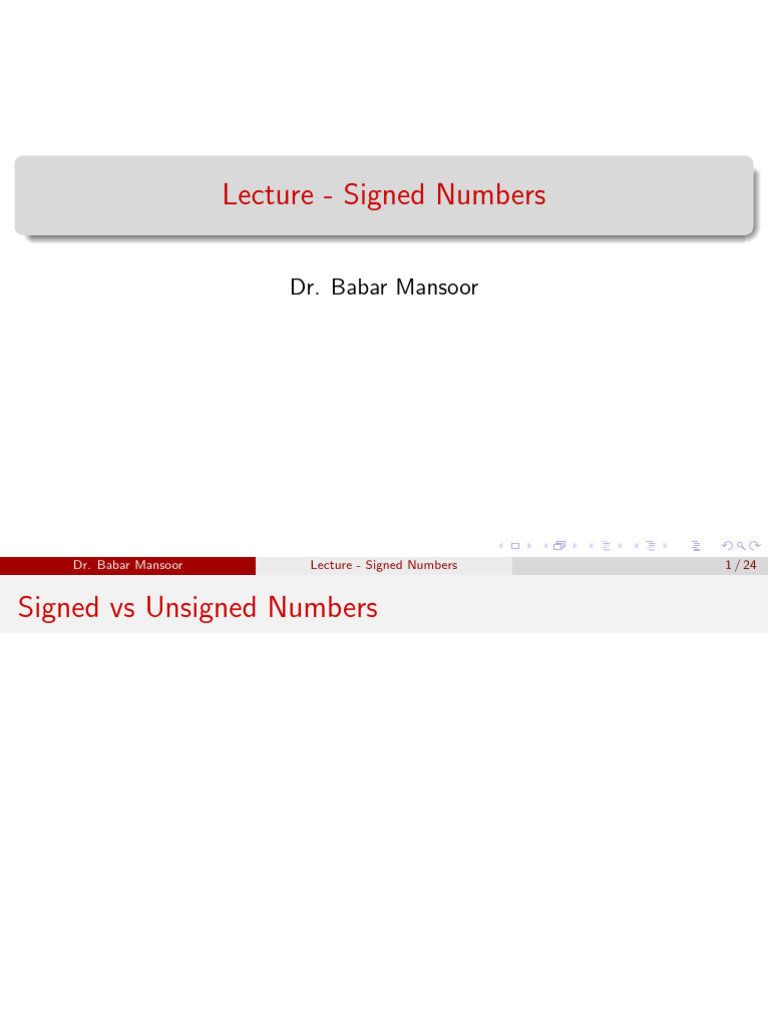 Understanding Signed Numbers in Computing | PDF | Discrete Mathematics ...