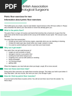 Pelvic Floor Exercises for Men | PDF | Pelvis | Urinary Incontinence