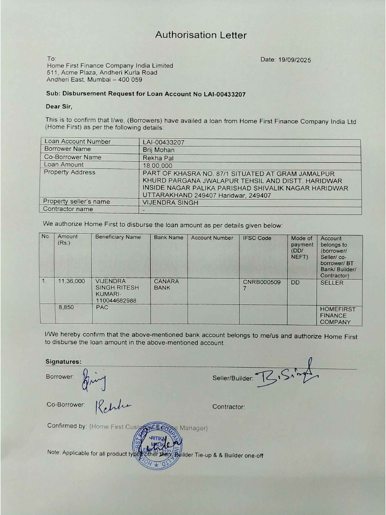 Auth Letter | PDF