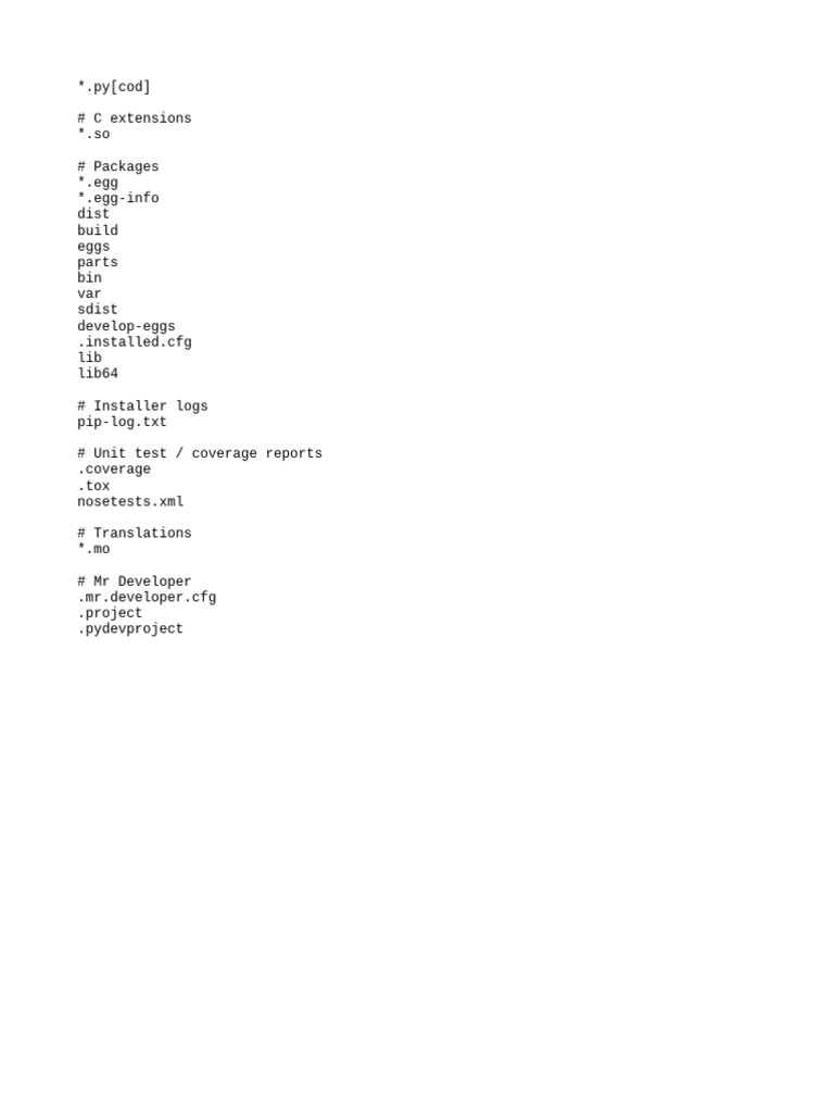 Python Project .gitignore Template | PDF