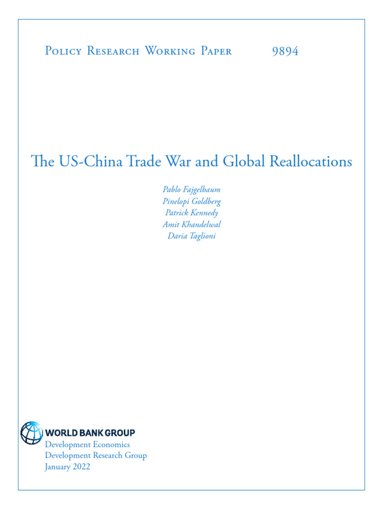 The US China Trade War and Global Reallocations | PDF | Exports | Demand
