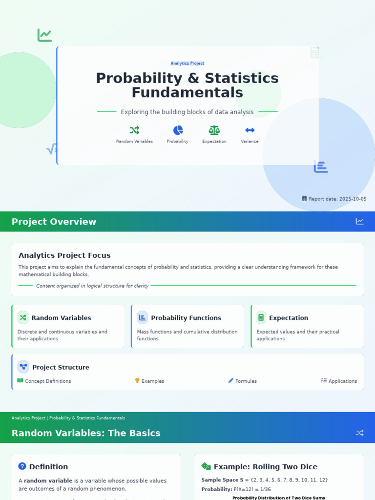 Analytics Project - Probability & Statistics Fundamentals | PDF ...
