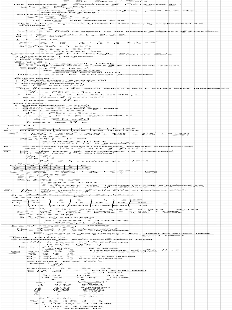 Chi Squared Tests Notes | PDF