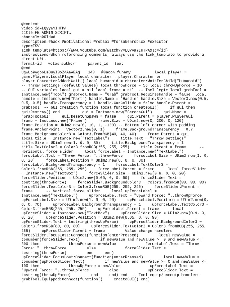 Comments Fe Admin Script… Lqyyayihtpa | PDF | Computer Programming ...