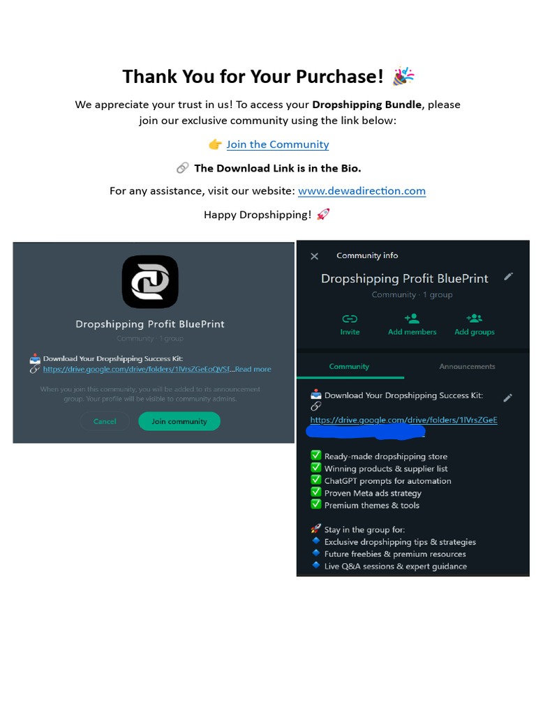 Access Your Dropshipping Bundle Now | PDF