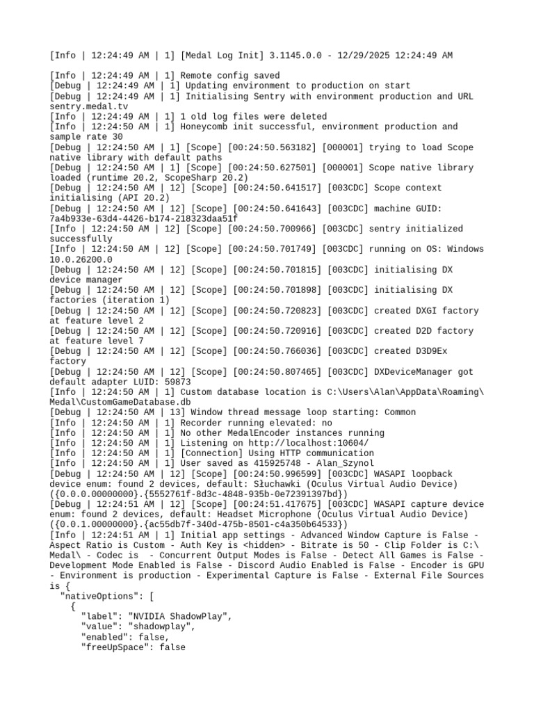Medal Log Initialization Report | PDF | Graphics Processing Unit ...