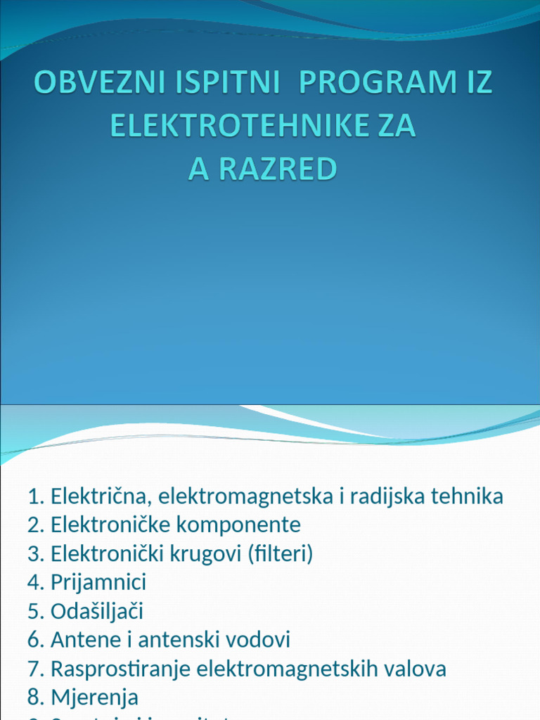 0_t_0_ispitni Program Iz Tehnnike Za a Razred | PDF