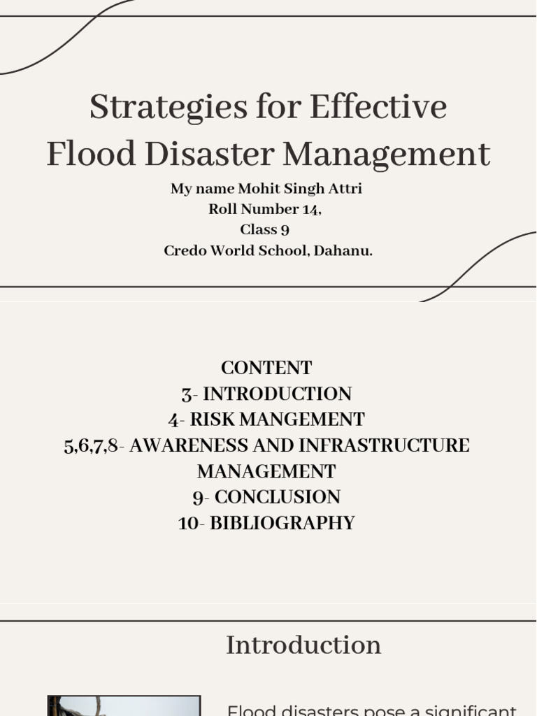 Effective Flood Disaster Management Strategies | PDF