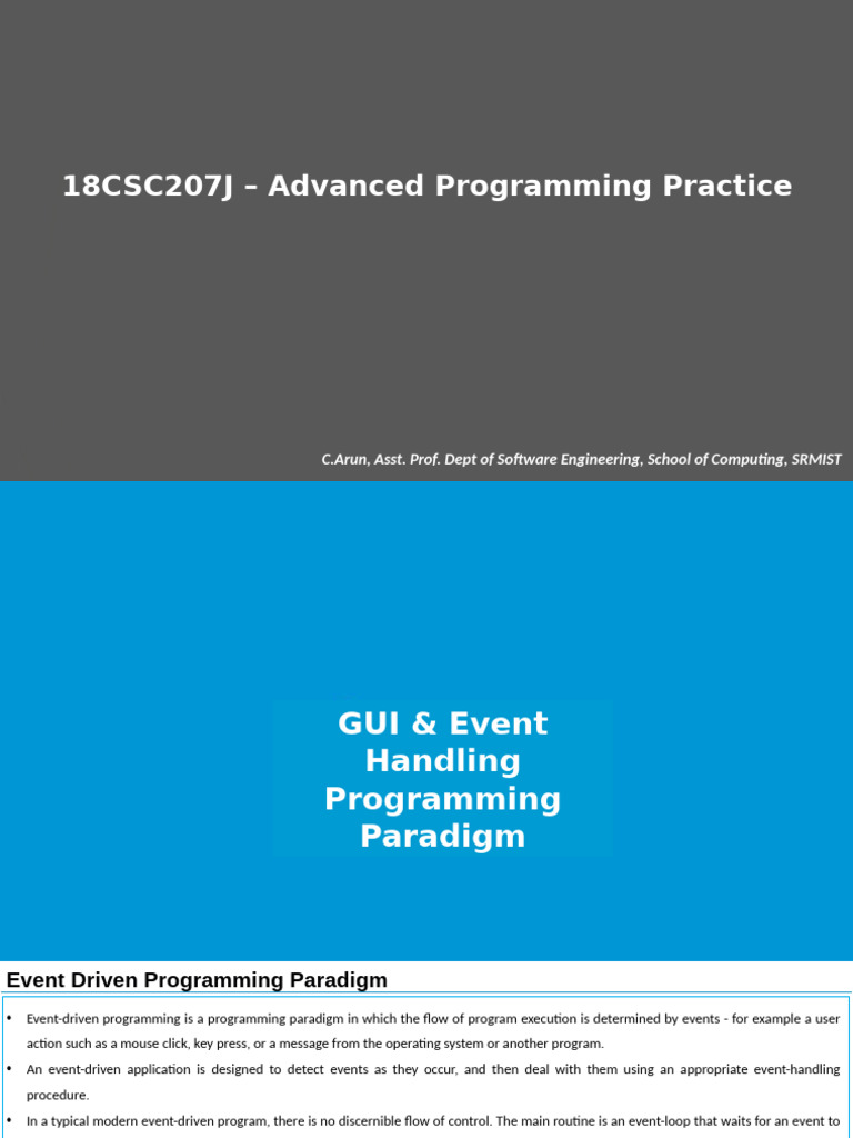 Event-Driven GUI Programming with Tkinter | PDF | Graphical User ...