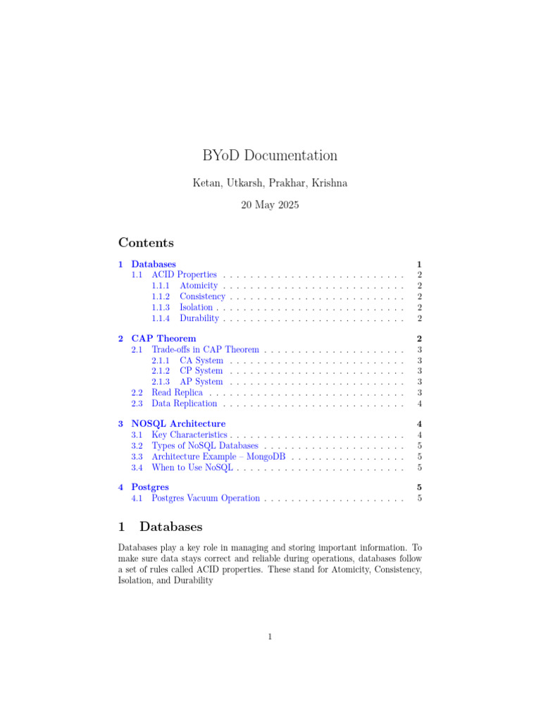 BYoD Database and NoSQL Guide | PDF | No Sql | Scalability