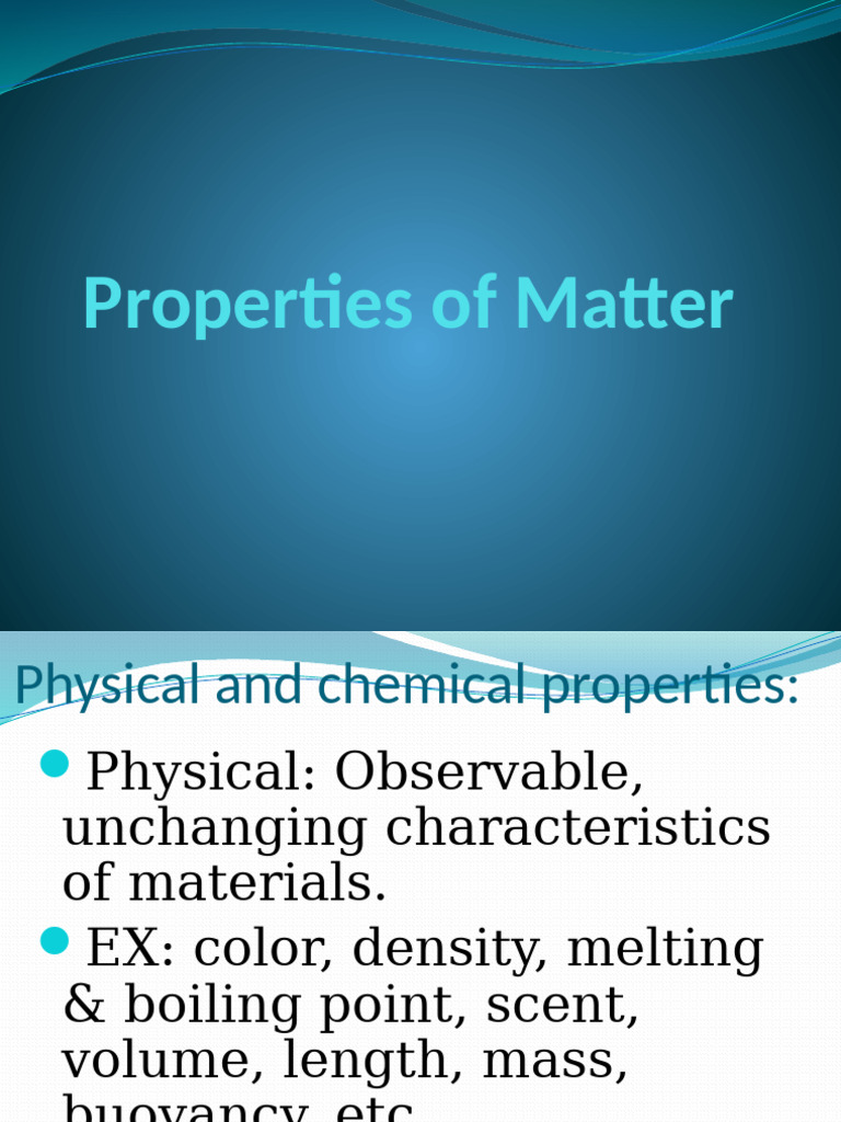 2 Properties of Matter | PDF