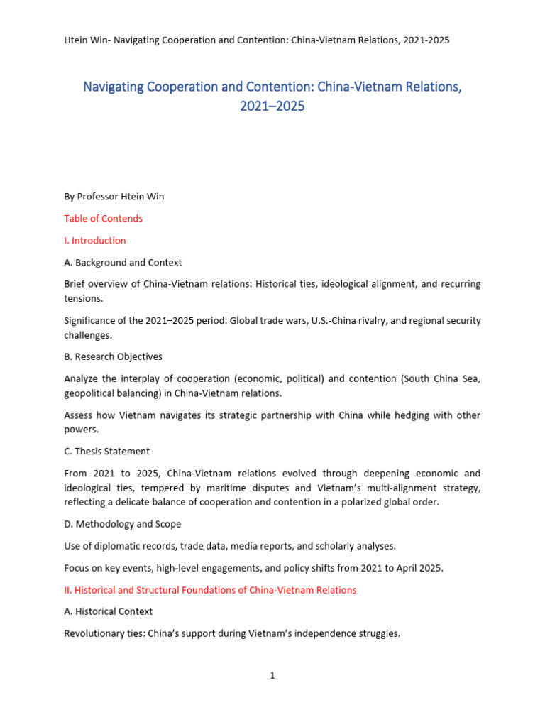Navigating Cooperation and Contention C | PDF | Vietnam | South China Sea