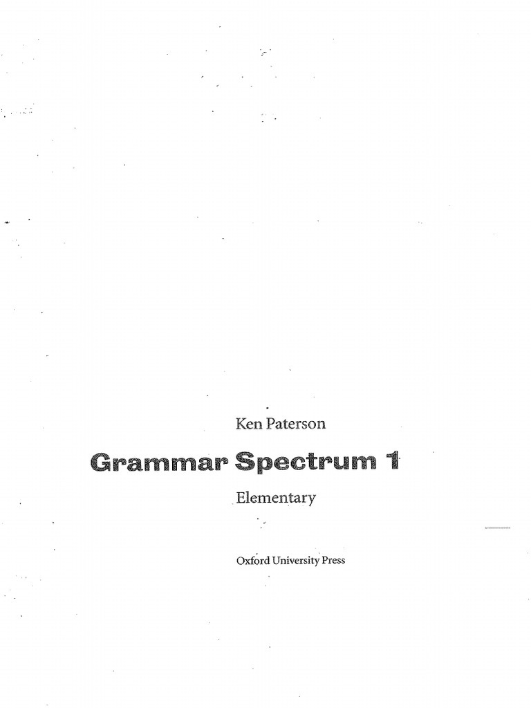 Grammer-Sp 1 Elementary | PDF