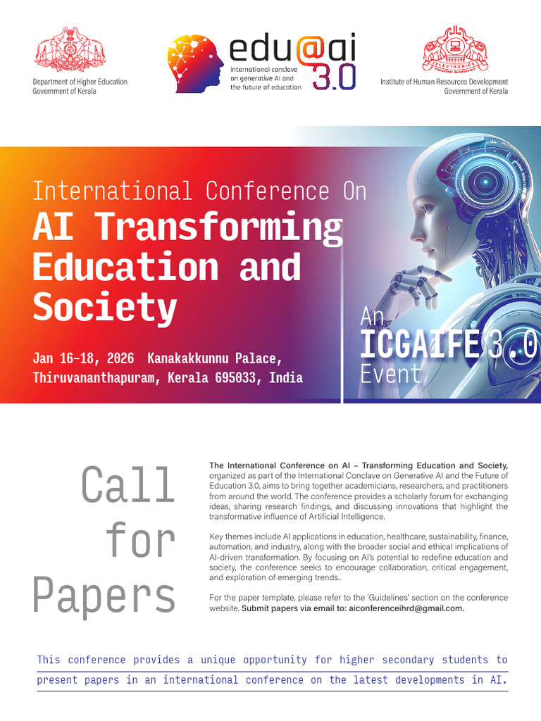 AI in Education Conference 2026 | PDF | Artificial Intelligence ...