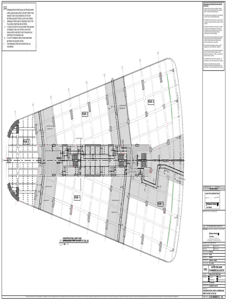 Construction Joint Layout at Ssl 05 | PDF | Concrete | Building Engineering