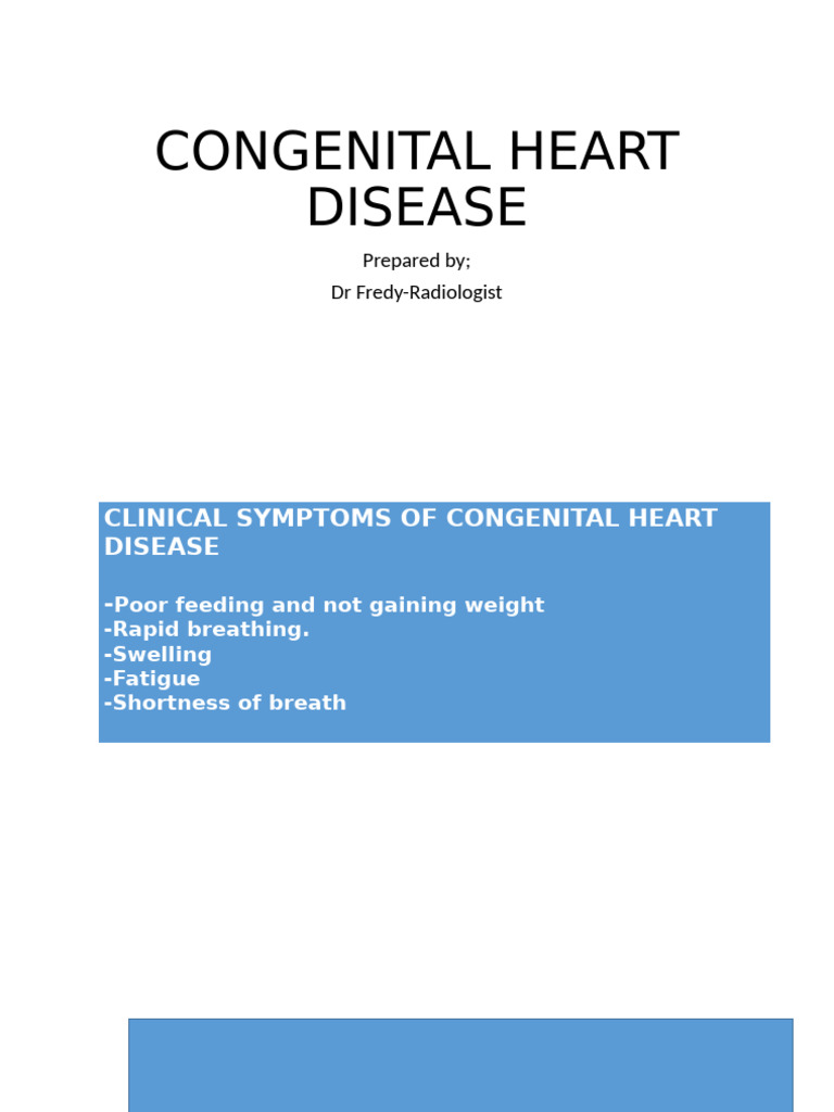 Understanding Congenital Heart Disease | PDF | Congenital Heart Defect ...