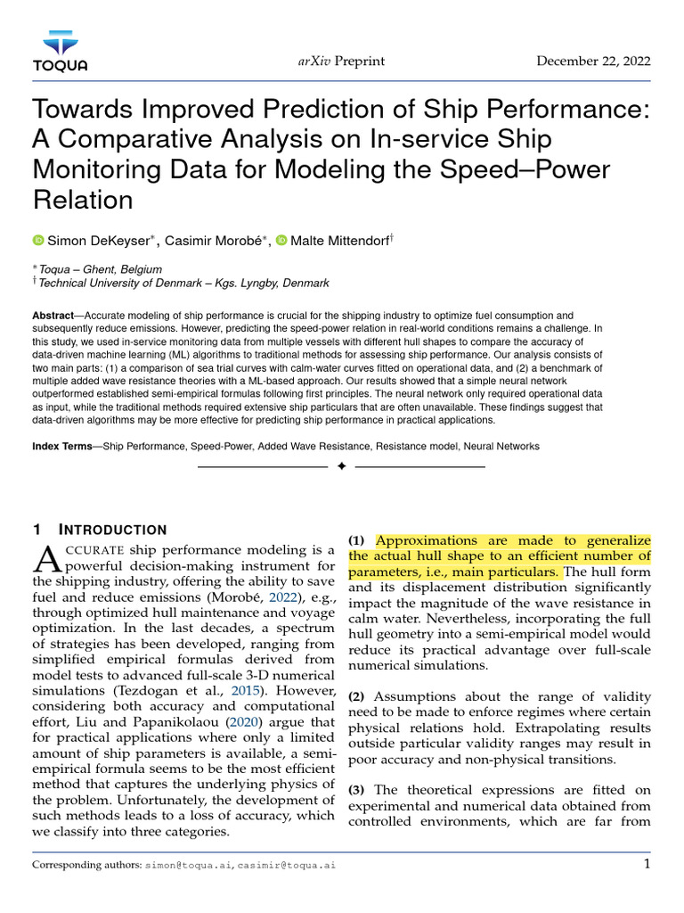 Ship Performance Prediction Using ML | PDF | Machine Learning ...