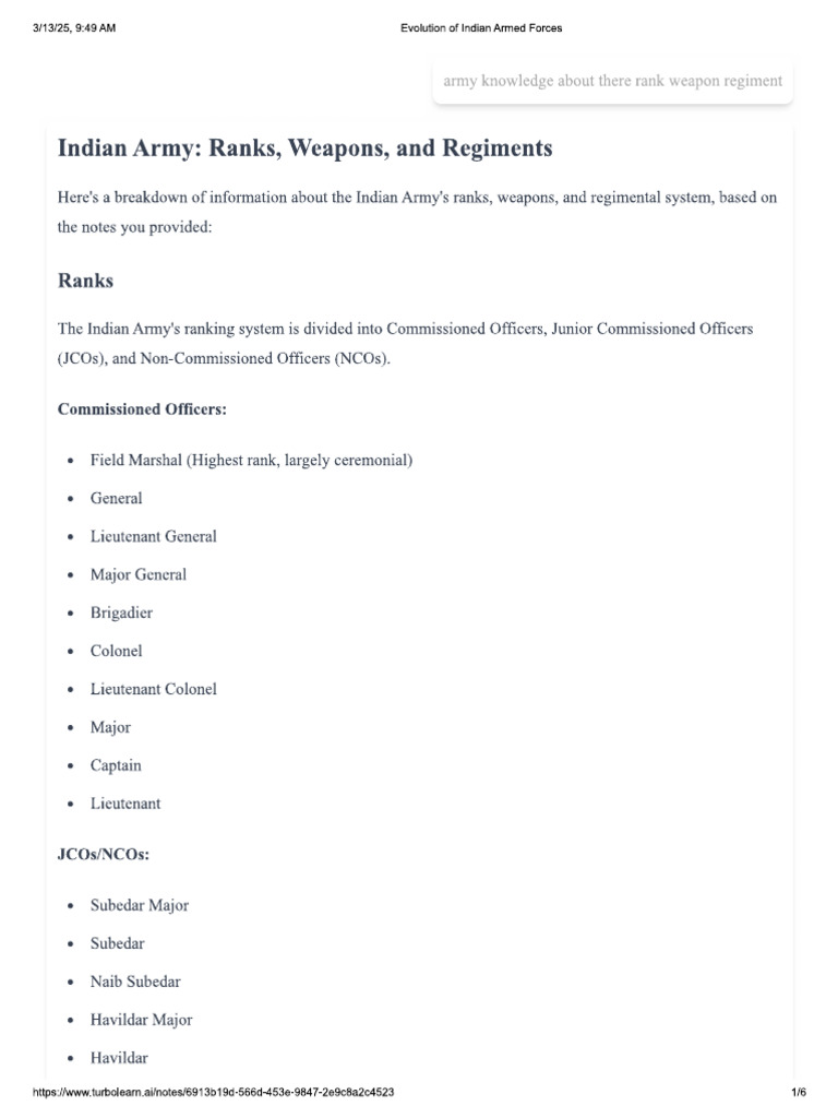 Indian Army | PDF