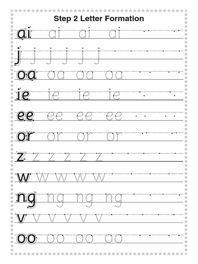 Step 2 Letter Formation BW Print Letters | PDF