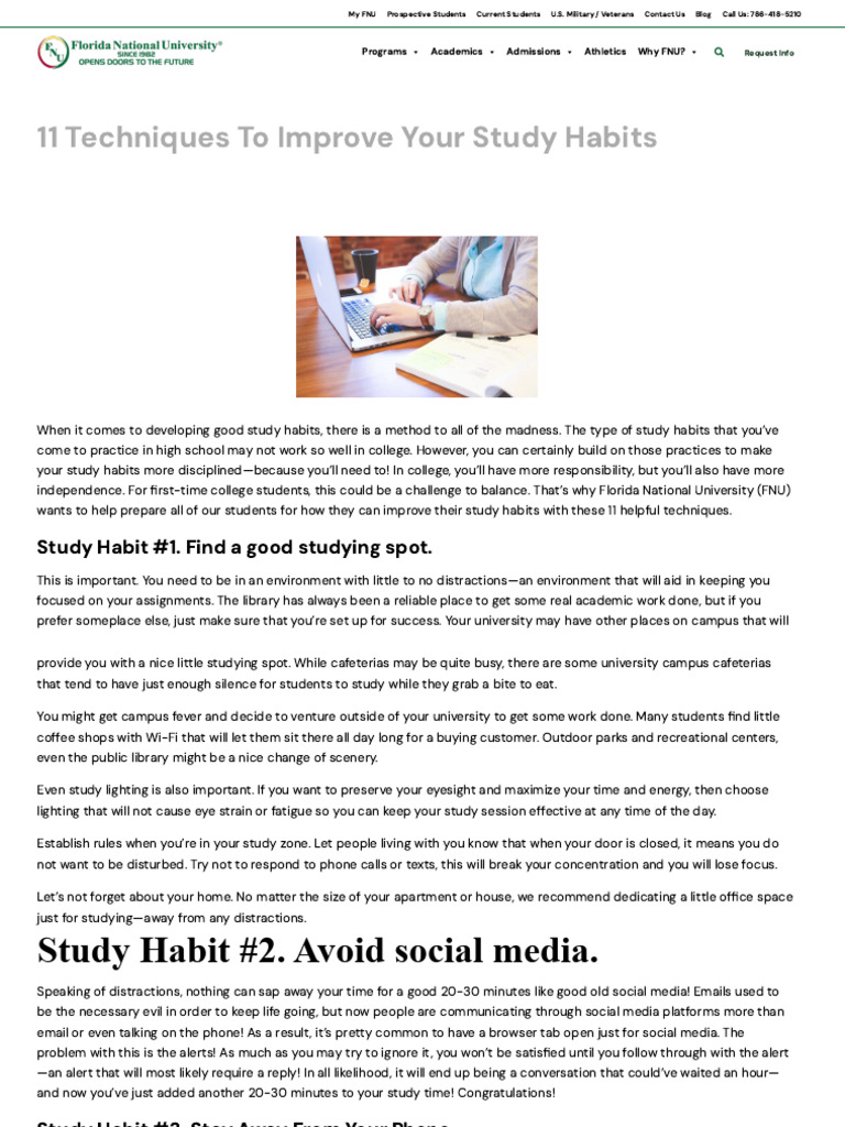 11 Techniques to Enhance Study Habits | PDF | Learning | Learning Styles