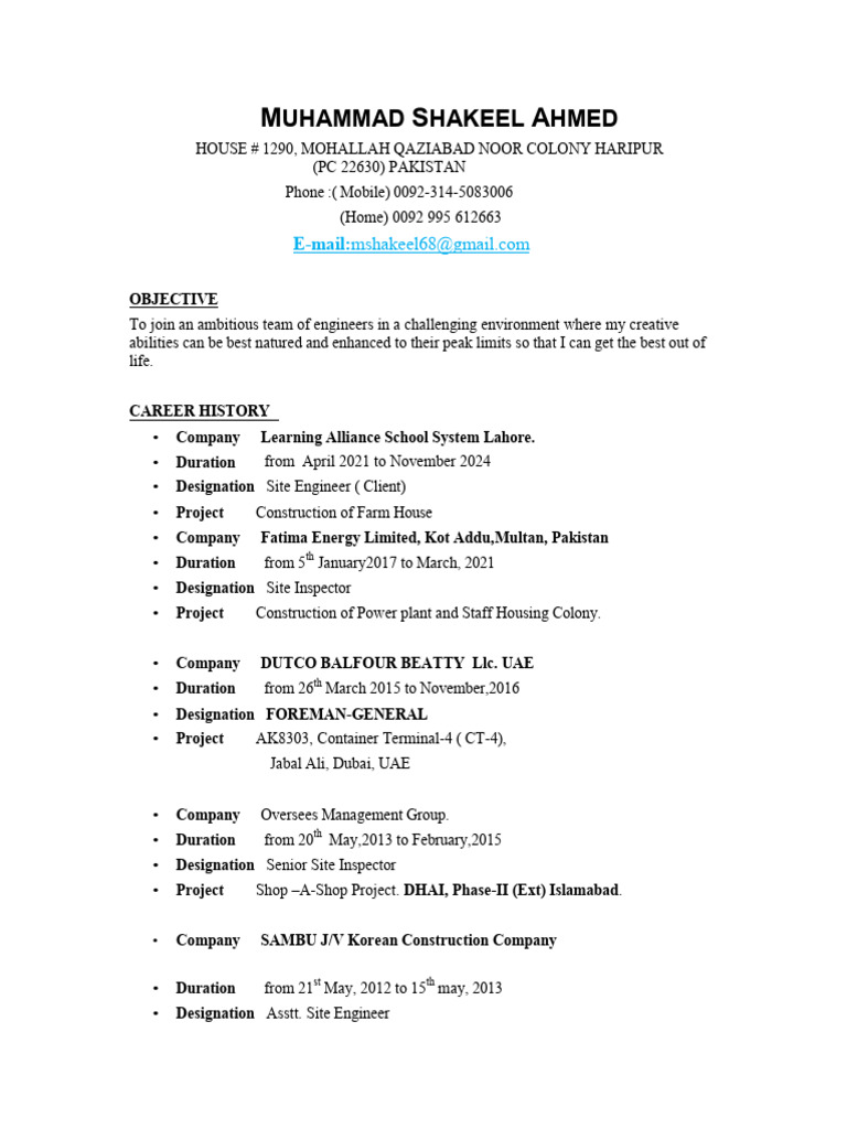 cv | PDF | Pakistan