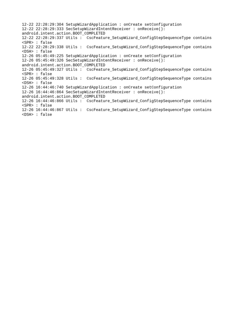 Setup Wizard Boot Log Analysis | PDF
