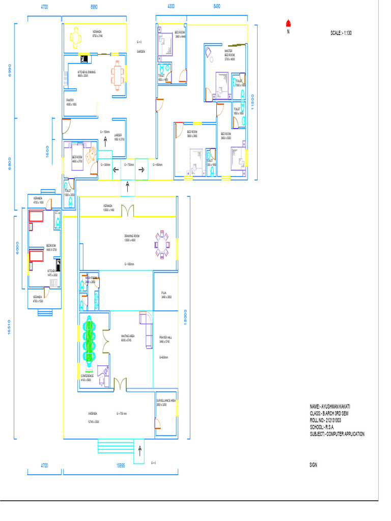 2nd Semester Design Ayushman Kakati | PDF | Room | Home