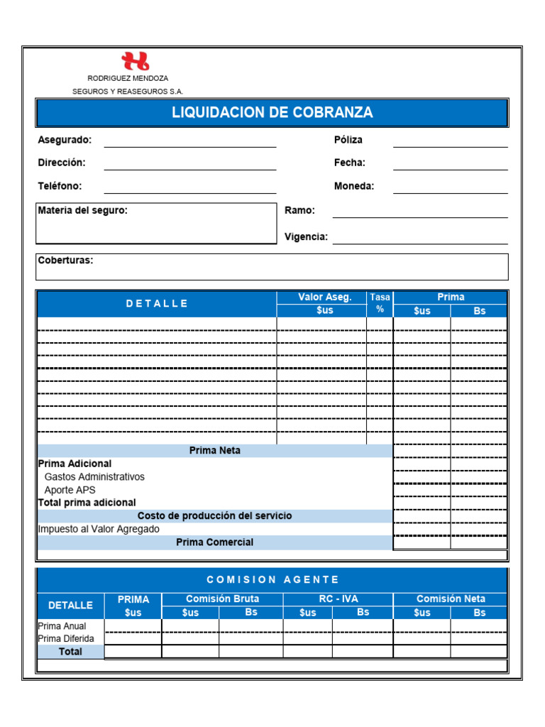 Liquidación de Cobranza de Seguros | PDF