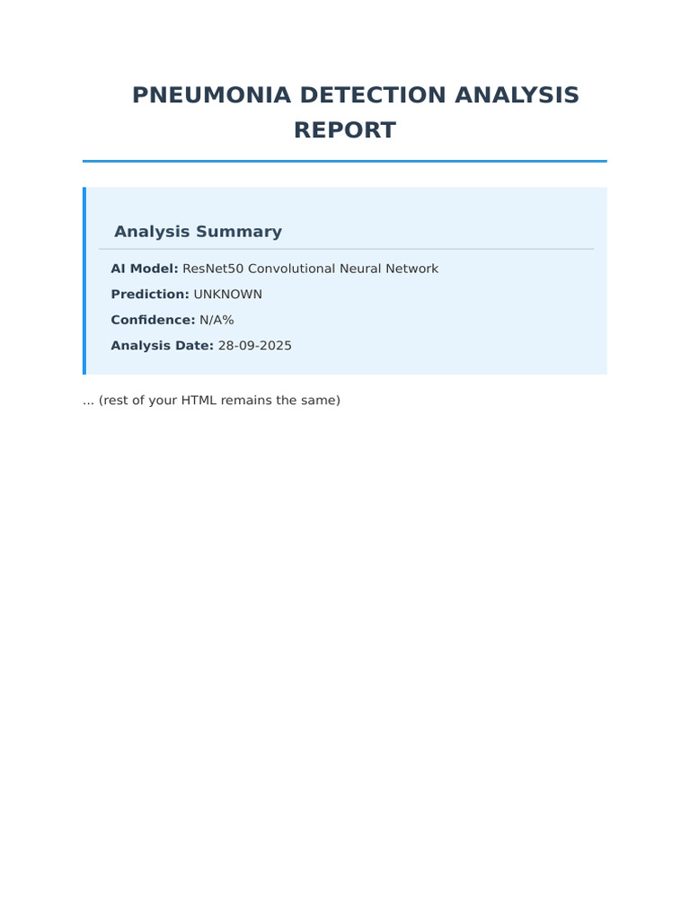 Pneumonia Detection Report (1) | PDF
