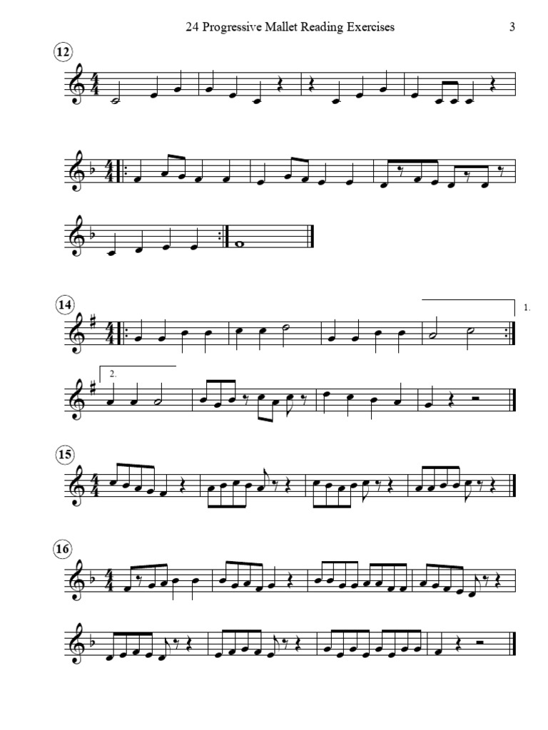Exercices de lecture pour mallets | PDF