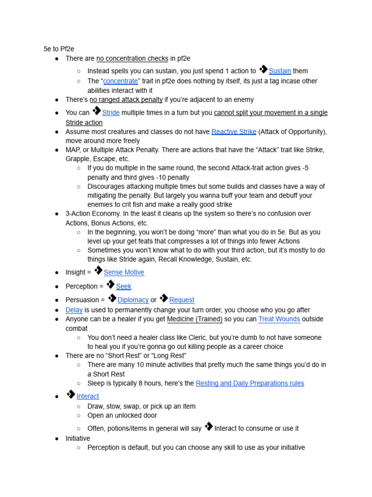 Pathfinder 2E Mechanics Overview | PDF
