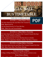 Halls Ball Bus Timetable 2012