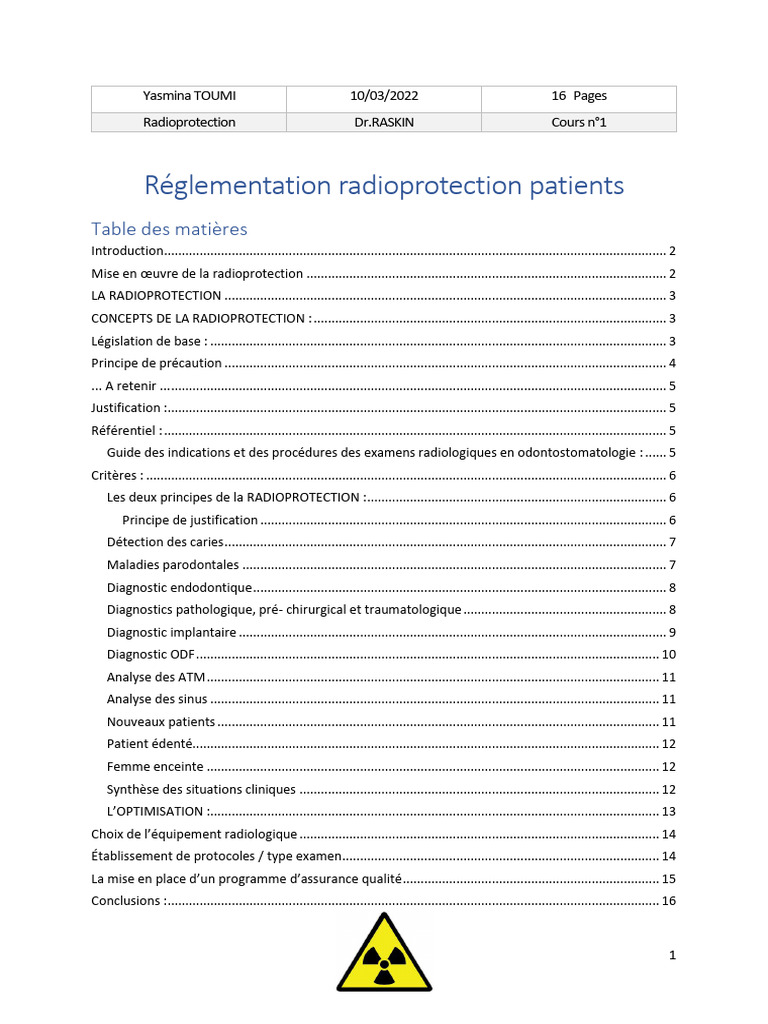 Réglementation en radioprotection médicale | PDF | Radiographie ...