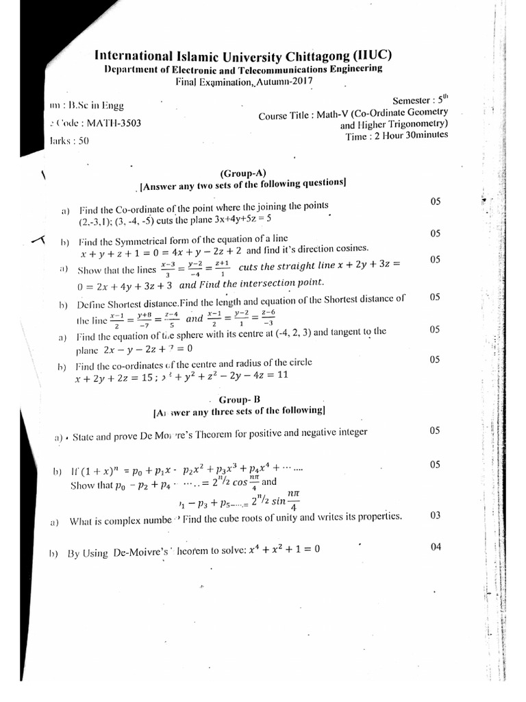 Math 5 | PDF