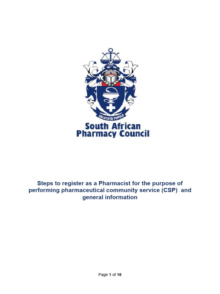 Steps to Follow to Register as a CSP_2024 | PDF | Pharmacist | Pharmacy