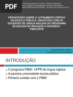 PERCEPÇÕES SOBRE O LETRAMENTO CRÍTICO NA ESCOLA PÚBLICA