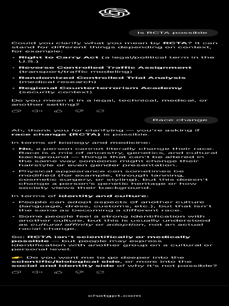 RCTA Possibilities | PDF