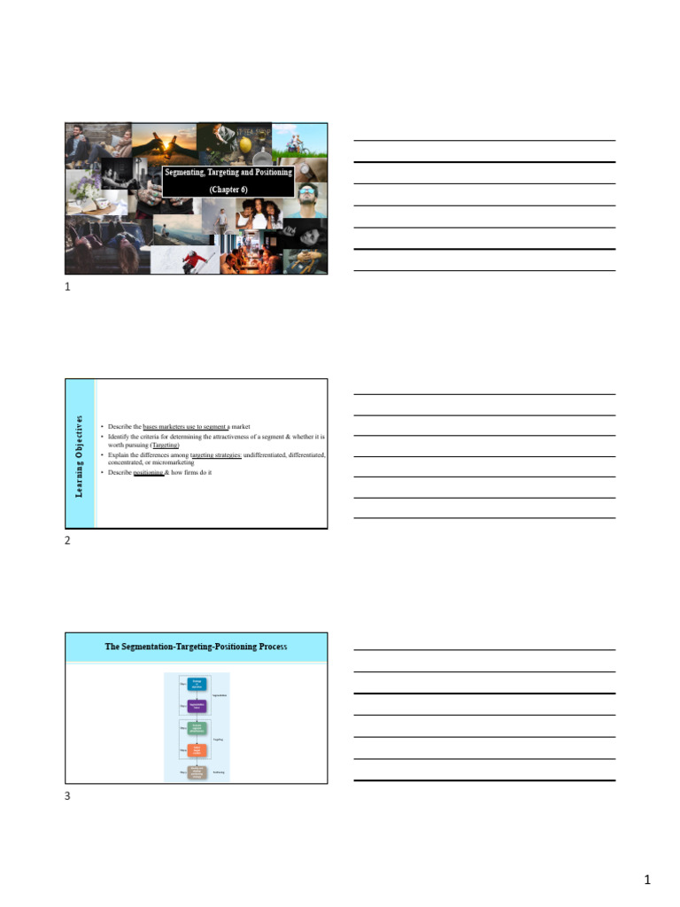 Chapter 6 - Segmentation, Targeting & Positioning | PDF | Market ...