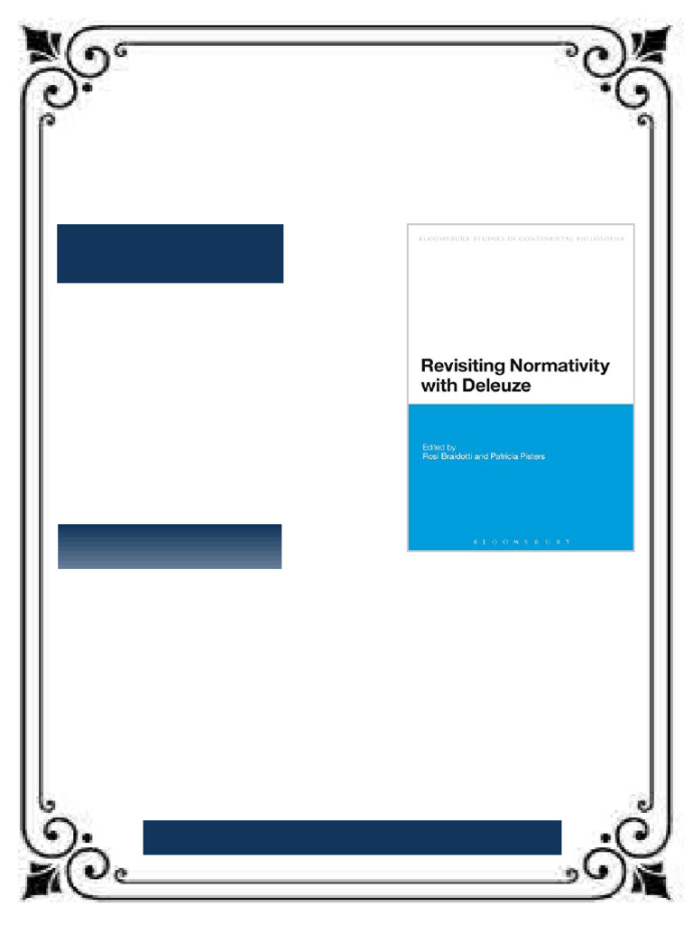 Revisiting Normativity with Deleuze 1st Edition Rosi Braidotti (Ed ...