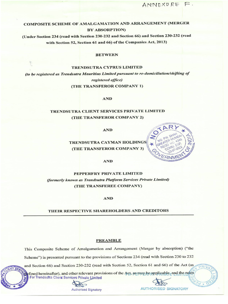 Scheme of Amalgamation 1 Feb | PDF