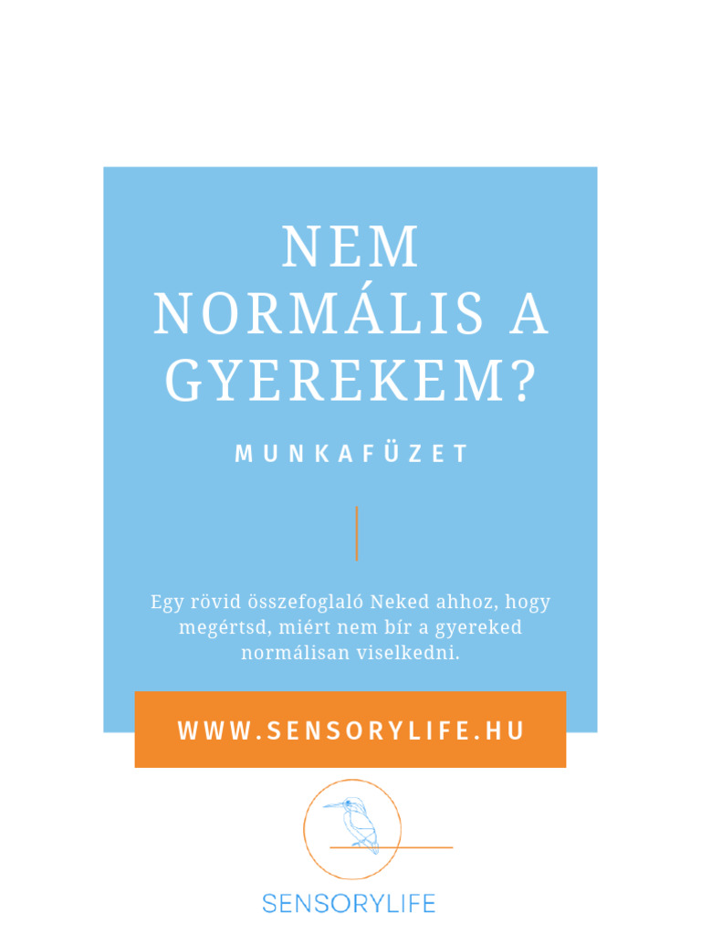Nem Normalis A Gyerekem Munkafuzet | PDF