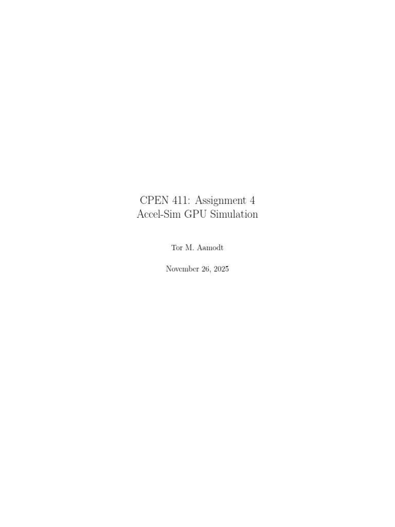 Assignment4 (1) | PDF | Graphics Processing Unit | Simulation
