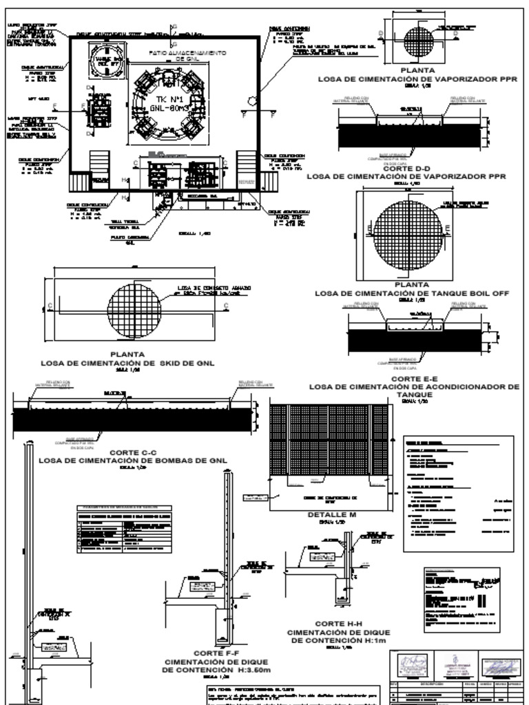 Cimentación para Gasocentro de GNL | PDF
