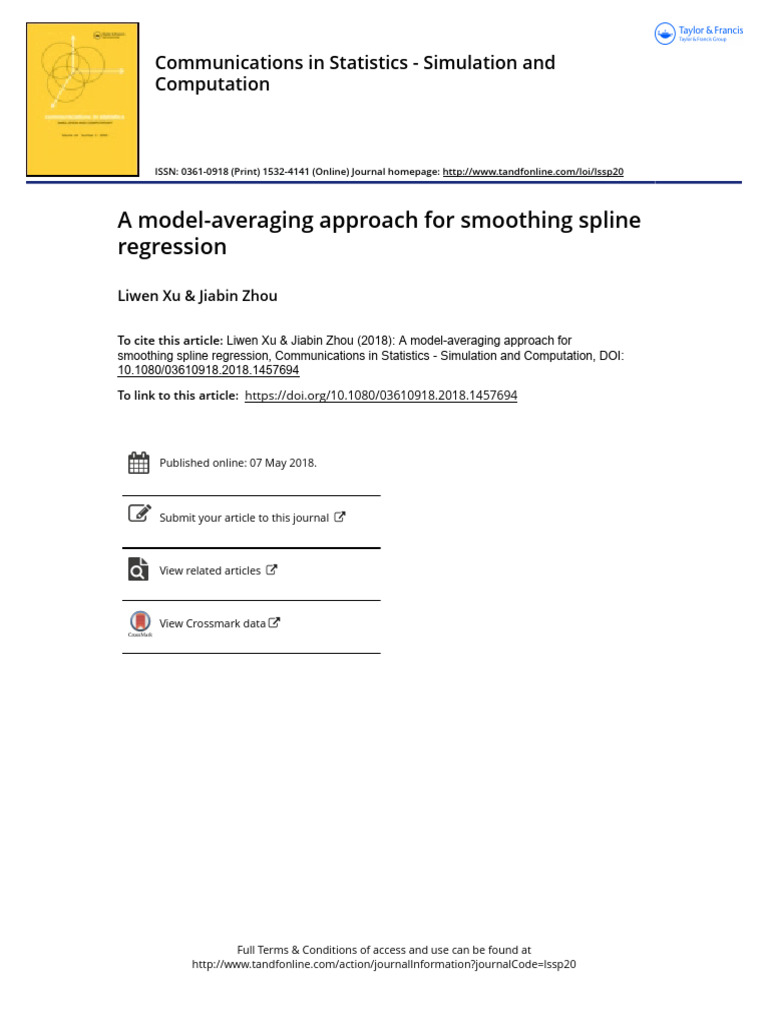 Model-Averaging for Smoothing Splines | PDF | Cross Validation ...