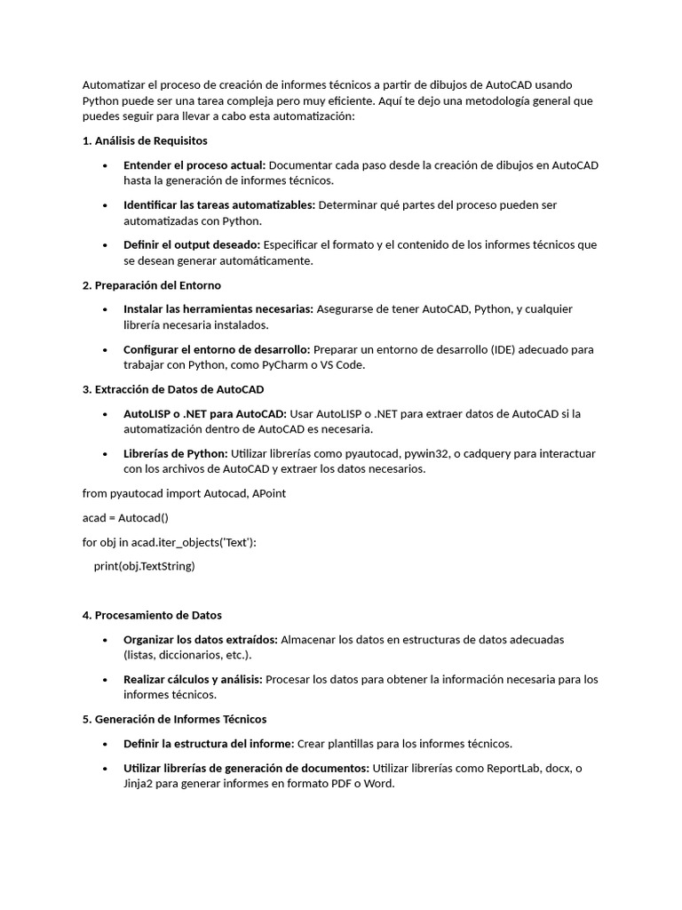 Automatización de Informes Técnicos con Python | PDF | Python (lenguaje ...
